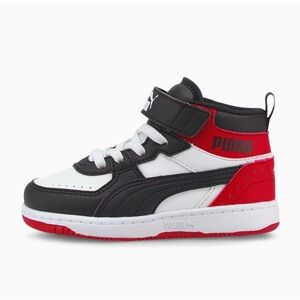 Toddler PUMA Kids' Black, White, and Red Sneakers